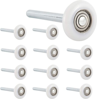 #ad 12 Quiet Garage Door Rollers Nylon Door Wheels Replacement With 6200ZZ Bearing $21.99