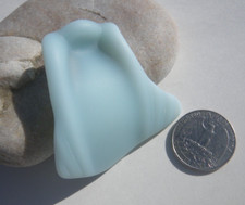 Sea Glass, Opaque Light Blue with a Beautiful Pattern and Shape