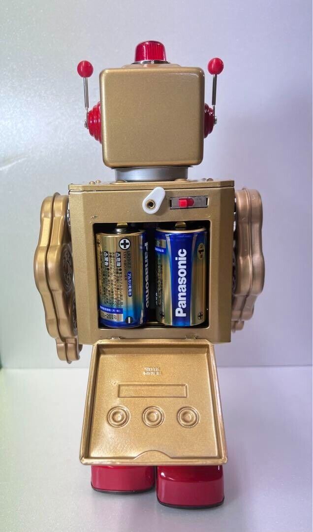 Metal House Robot Series GEAR ROBOT Tin Toy Gold w/Box Metal House Robot Series GEAR ROBOT Tin Toy Gold w/Box