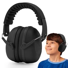 WORKPRO Safety Ear Muffs, Noise Cancelling Headphones for Kids  NRR 25dB Black