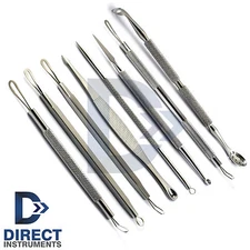 8Pcs Blackhead Remover Acne Comedone Pimple Blemish Needle Extractor Cleaner Kit