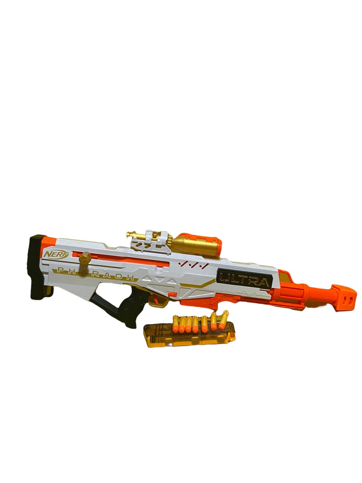  NERF Ultra Pharaoh Blaster with Premium Gold Accents, 10-Dart  Clip, 10 Ultra Darts, Bolt Action, Compatible Only Ultra Darts : Toys &  Games