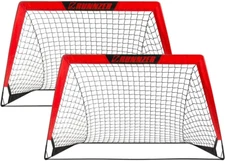Kids Soccer Goal, Pop up Soccer Goal Net for Backyard, Set of 2 with Portable Ca