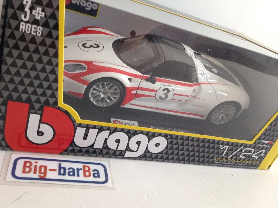 🔥Lot vintage🚗 BBURAGO PORSCHE 918 WEISSACH 1:24 🍂 SPETTACOLARE 🍂☕ - Immagine 3 di 4