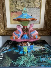 Tracy Porter Pagoda Birds Pheasant Salt & Pepper Pink Gold Gilt Chinoiserie