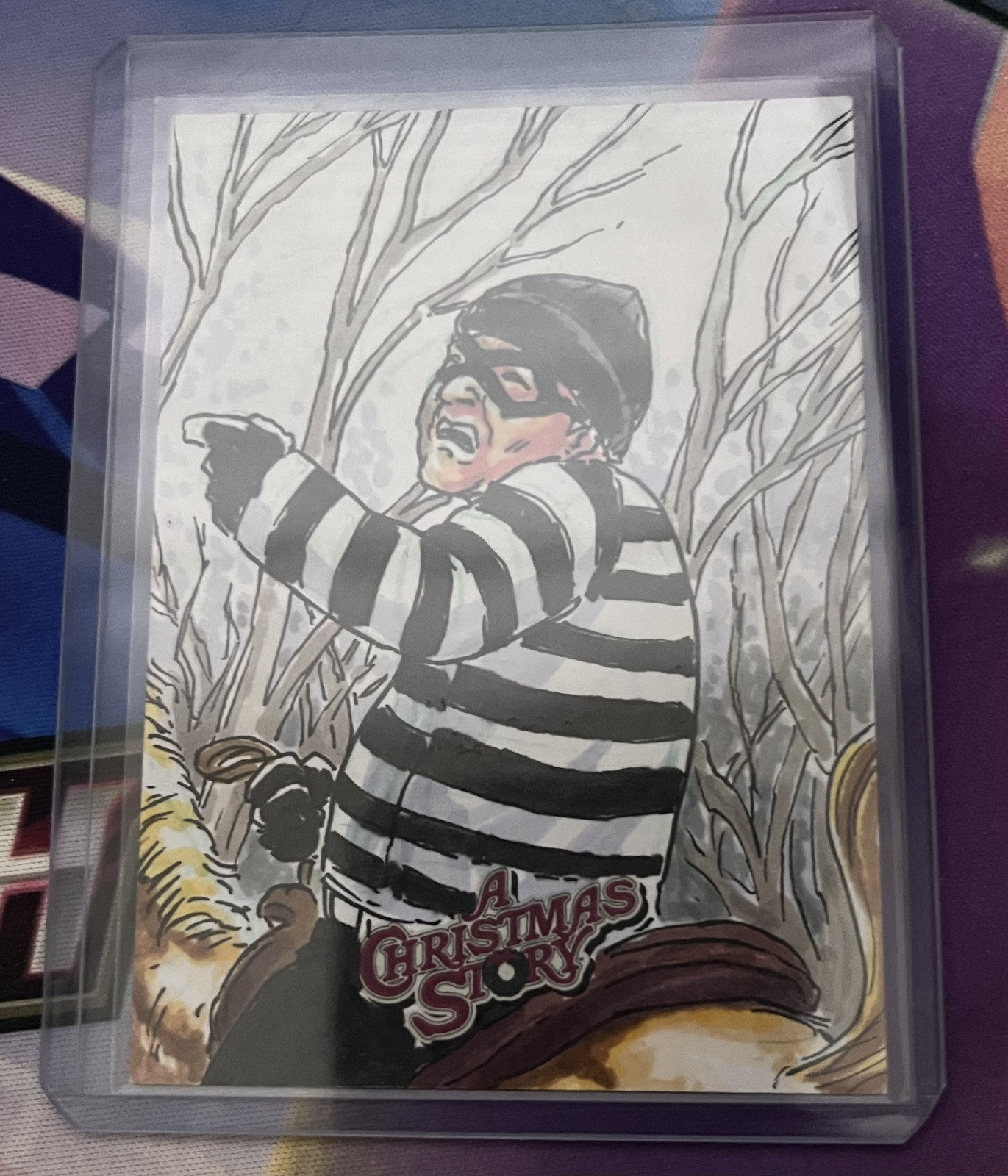 2024 Cryptozoic A Christmas Story Marquee  Sketch Card by Tatong Jurolah