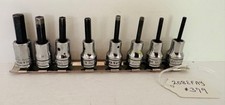 Snap On Tools 208efay 8 Piece 38 Dr. Sae Hex Bit Socket Set 379