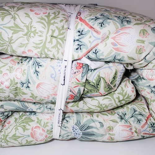 ✨Nuovo set piumone e federe originali WILLIAM MORRIS ladro di fragole 3 pezzi taglia King - Foto 5 di 6
