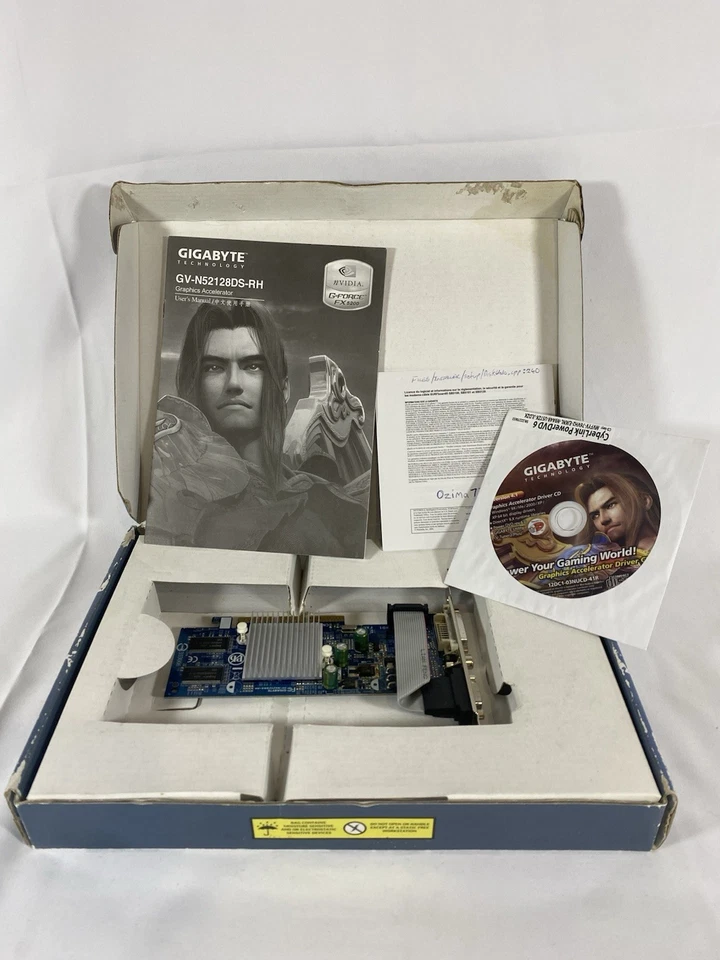 Gigabyte Nvidia FX 5200 128mb Agp Graphics Card w/ Box & CD - Image 3 of 4