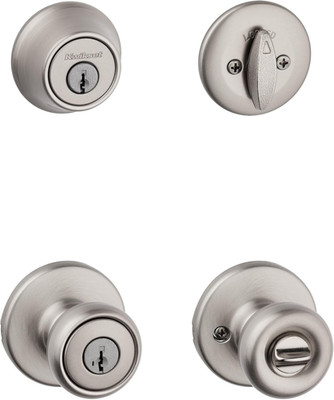 Tylo Front Door Lock Handle and Deadbolt Set, Entry Combo Pack Single Cylinder w