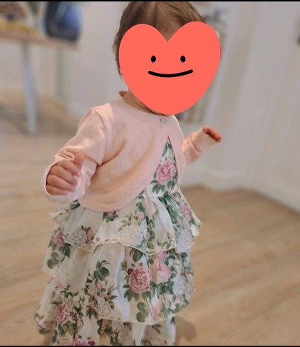 Monsoon Baby Organza Dress, Ivory/Multi Age 2-3 Years - Picture 5 of 5