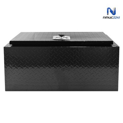 30x14x16'' Black Aluminum Underbody Toolbox, Pickup Trailer Storage Chest