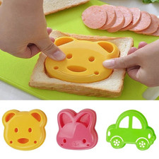 2pcs Animal & Vehicle Sandwich Cutter Set Bea...