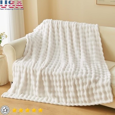 Super Soft Microfiber Fleece Blanket Lightweight Reversible Cozy Home Decor New