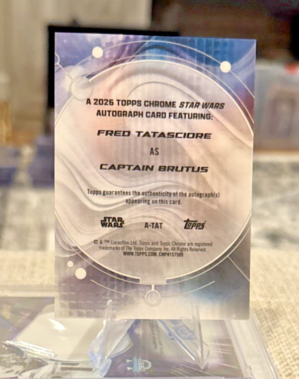 2026 Topps Chrome Star Wars Fred Tatasciore Captain Brutus AUTO Logofractor /77 view 2
