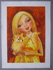 Original Oil Acrylic Stretched Painting For Child's Room Art By Ukraine Artist
