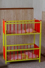 Selbstgebautes und sehr stabiles, Doppelstock Puppenbett!