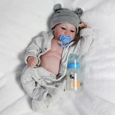 Waterproof Reborn Newborn Baby Dolls Full Body Vinyl Silicone Realistic Boy Doll