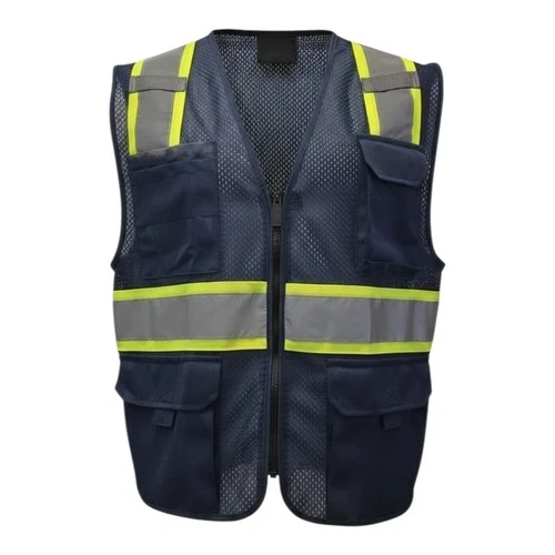 Navy Blue Hi Visibility Safety Vest (Small-5XL) - product listing photo