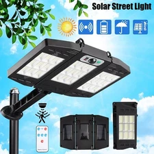 Commercial 1000000LM LED Outdoor Dusk to Dawn Solar Street Light Road Area Lamp