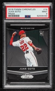 2018 Panini Chronicles Prizm Juan Soto #14 PSA 9 MINT Rookie RC