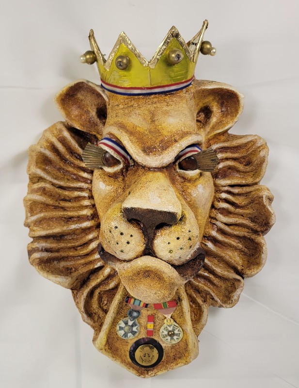 Signed Mardi Gras Parade Decorative Mask By Wheeler ~ New Orleans Folk Art ~