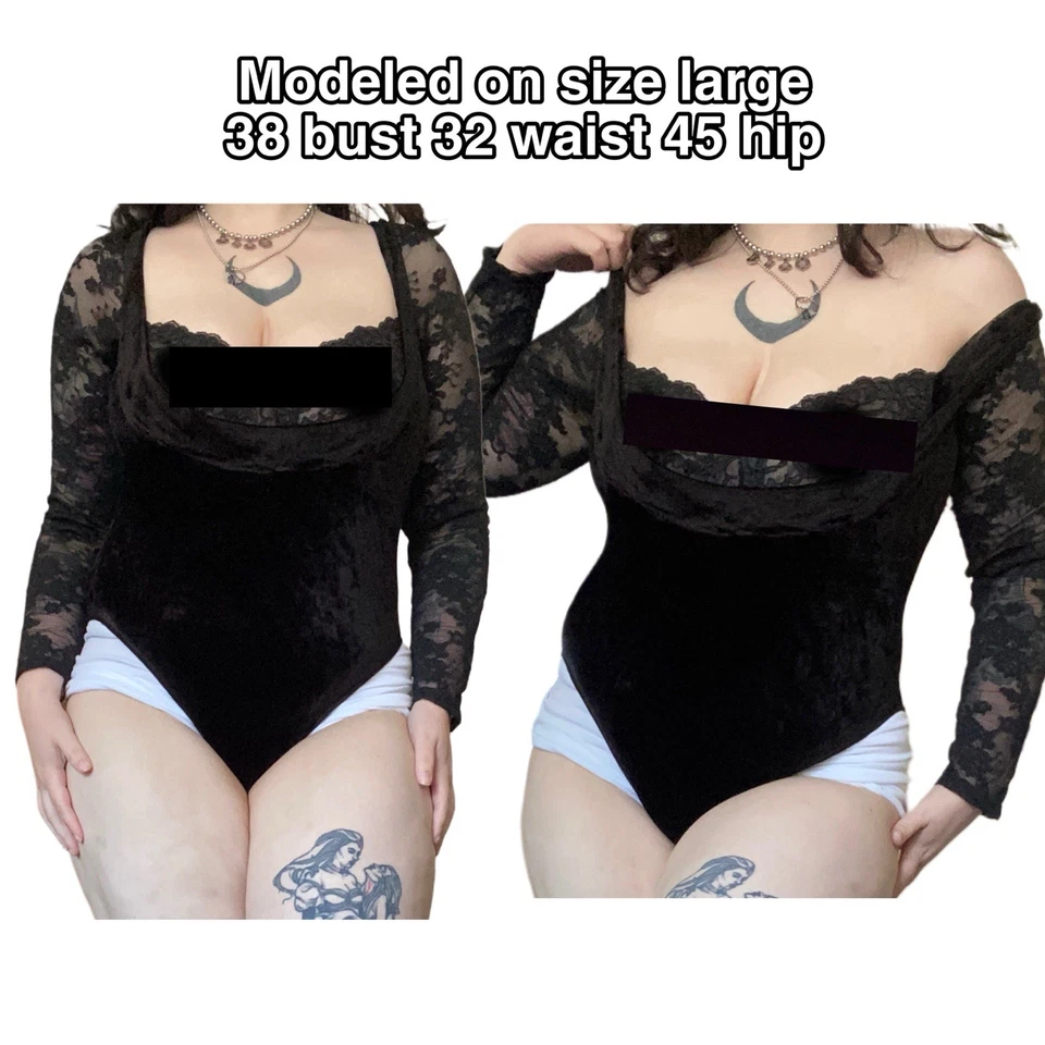 Body de Terciopelo Victoria’s Secret Etiqueta Dorada Vintage Años 90 Encaje Bruja Gótica S-L  Foto 2 de 4