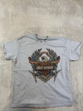 Harley Davidson Men's Graphic T-Shirt Motorcycle Tee Size XL Gray Eagle