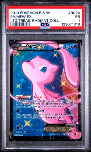 PSA 1 PR POKEMON Mew EX LEGENDARY TREASURES RADIANT COLLECTION RC24 Full Art