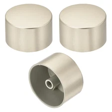 3Pcs Rotary Potentiometer Knob 6mm Hole, 1.0" H x 1.5" Dia Light Gold Plastic