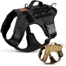 Tactical Dog Harness - Heavy Duty, No-Pull Training Vest for Large Breeds, Mi...