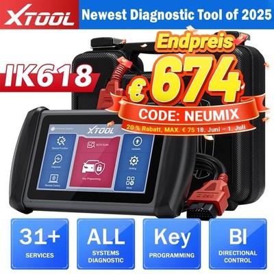 XTOOL IK618 Auslesegerät KFZ OBD2 Diagnosegerät IMMO Key Programming Alle System