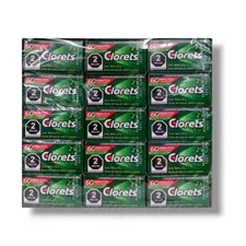 Clorets Mint Gum 60 Packets | Fresh Breath Chewing Gum | 1 Box