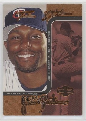 2006 Topps Co-Signers Changing Faces Red 2/150 Torii Hunter Johan Santana 0mm9