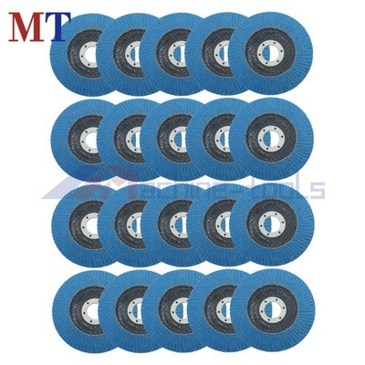 20 Pcs 4-1/2'' T29 Zirconia Flap Discs 80 Grit Flapper Wheel for Angle Grinder
