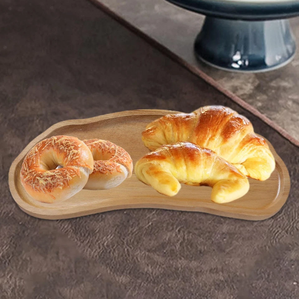 Wood Serving Platter Convenient Food Platter for Holiday Pastries Countertop