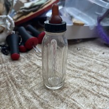 Vintage Miniature Doll Size Evenflo Glass Baby Bottle