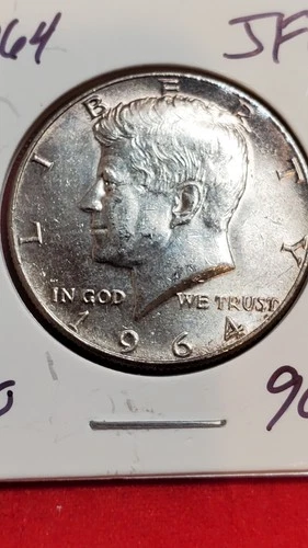 ☆90% Silver 1964 D JFK Kennedy Half Dollar Brilliant Uncirculated White Coin☆