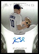 2013 Bowman Sterling Prospect Autographs Kevin Ziomek Auto Detroit Tigers
