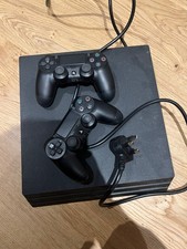 Sony PlayStation 4 Pro 1TB Console - Black PS4 with 2 controllers 