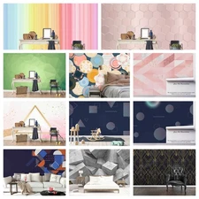 3D Geometric Shape Color Self-adhesive Wallpaper Removable Wallpaper Wall Mural
