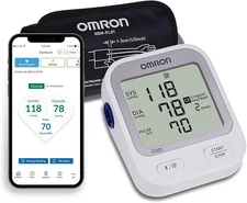 OMRON Silver Upper Arm Blood Pressure Monitor - Clinically Validated NEW