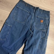 Vintage Carhartt Dungaree Fit Blue Denim Carpenter Jeans