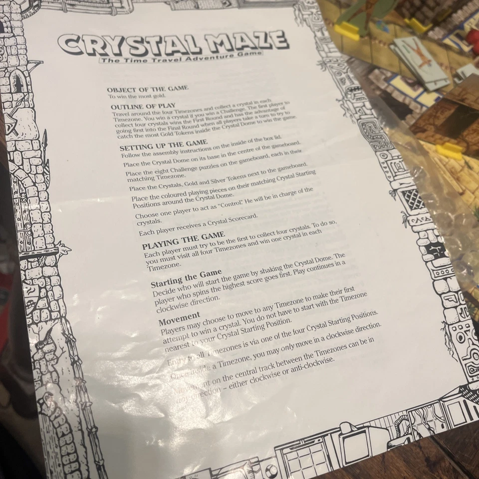 Vintage Crystal Maze 1993 The Time Travel Adventure Board Game 100% Complete Vgc - Image 4 of 4