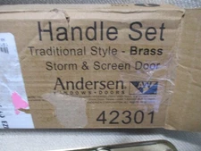 Andersen Traditional Style Storm & Screen Door Handle Set, Brass 42301