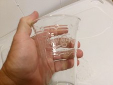 Vintage Etched PEPSI COLA Logo Soda Fountain Diner Drinking Glass