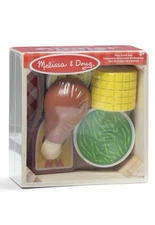 Melissa And Doug Wooden Dinner Picnic Box Play Food Set. New!