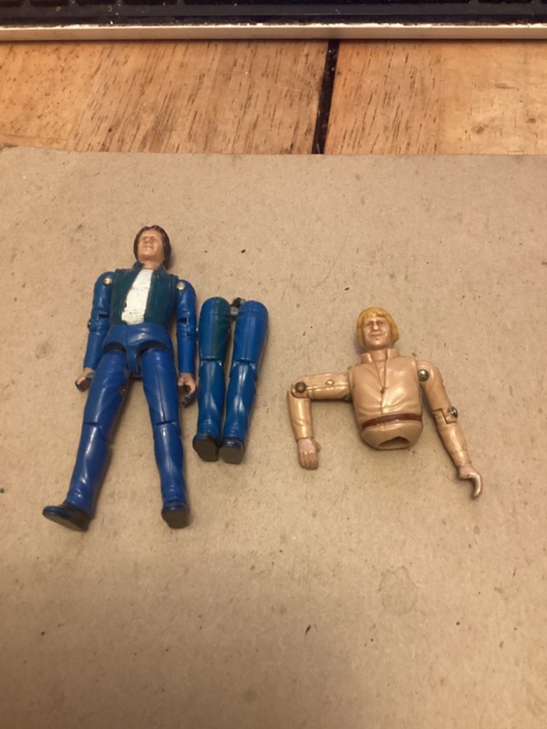 1980 unknown action figure and additional parts.1980 Hong Kong.