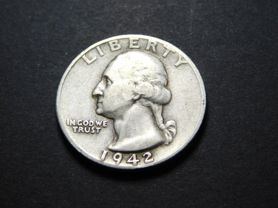 US COINS  1942-S DOUBLE DIE DD WASHINGTON QUARTER - Image 3 of 4