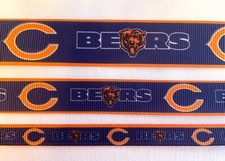 Chicago Bears Grosgrain ribbon 3/8" 5/8" 7/8" Blue orange